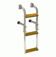 AISI 316 S.STEEL LADDER - Wooden Step - 3 steps - width 200 mm - SM1030/W - SMR